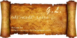 Göncző Leila névjegykártya